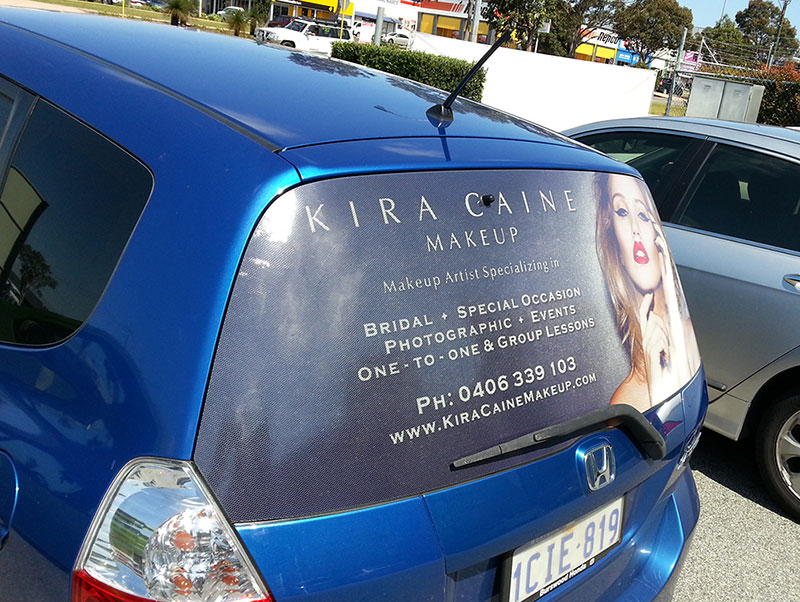 Car window signage Perth Graphics Centre