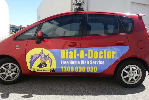 Signwriting-a-vehicle-for-Dial-A-Doctor