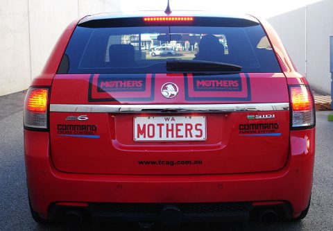 mothers-holden-commodore-signage