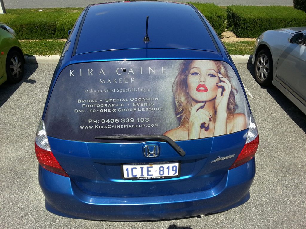 Car window signage Perth Graphics Centre